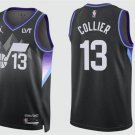 Mens Utah Jazz #13 Isaiah Collier Black Statement Edition Swingman