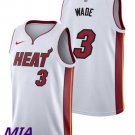 Miami Heat #3 Authentic Dwyane Wade Basketball  White