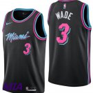 Miami Heat #3 Authentic Dwyane Wade City  Black