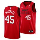 Miami Heat #45 Davion Mitchell Red 2025 City Edition Stitched Basketball