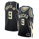 Milwaukee Bucks #9 Bobby Portis Statement Edition Stitched  Black