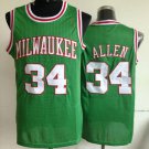 Milwaukee Bucks #34 Ray Allen Green Swingman Throwback