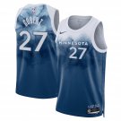 Minnesota Timberlves #27 Rudy Gobert City Edition  Blue White