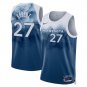 Minnesota Timberlves #27 Rudy Gobert City Edition  Blue White