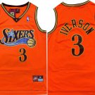 Mitchell & Ness 76ers #3 Allen Iverson Retro Basketball  Orange