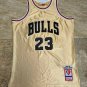 Mitchell & Ness Bulls #23 Michael Jordan Basketball Gold AU
