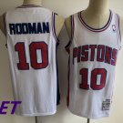 Mitchell Ness Pistons #10 Dennis Rodman  White