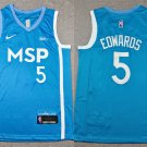 MSP #5 Anthony Edwards Minnesota Timberlves city edition  blue