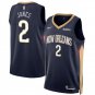 New Orleans Pelicans #2 Herbert Jones Navy 2024 Icon Edition Stitched Basketball
