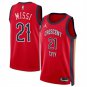 New Orleans Pelicans #21 Yves Missi Red 2024 Draft Statement Edition Stitched