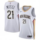 New Orleans Pelicans #21 Yves Missi White 2024 Draft Association Edition Stitched