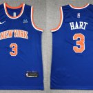 New Yok Knicks #3 Josh Hart Blue Icon Edition Basketball