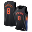 New Yok Knicks #8 OG Anunoby Black 2025 Statement Edition