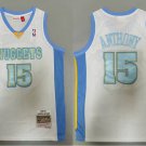 Nuggets #15 Carmelo Anthony Throwback Basketball  White