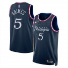Philadelphia 76ers #5 Quentin Grimes City Edition Stitched  Navy 2025-26