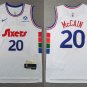 Philadelphia 76ers #20 Jared McCain White City Edition  2025
