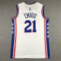 Philadelphia 76ers #21 Joel Embiid 75TH  White