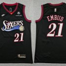 Philadelphia 76ers #21 Joel Embiid Black Hardod Classics Swingman