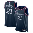 Philadelphia 76ers #21 Joel Embiid Navy 2025-26 City Edition Swingman Stitched