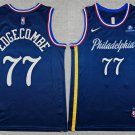 Philadelphia 76ers #77 V.J. Edgecombe City Edition  Navy Blue 2025-26