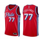Philadelphia 76ers #77 VJ Edgecombe Statement Swingman  Red