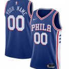 Philadelphia 76ers Active Player Custom Blue Icon Edition Swingman Stitched