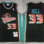 Pistons #33 Grant Hill  Black Big Horse Head Stitched