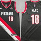 Portland Trail Blazers #16 Yang Hansen Black Icon Edition Stitched Basketball