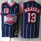 Rockets #13 James Harden Stripe  Purple Throwback