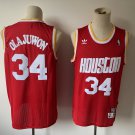 Rockets #34 Hakeem Olajun Basketball Red  Stitched