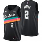 San Antonio Spurs #2 Dylan Harper Black  City Edition Stitched