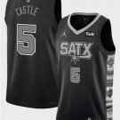 San Antonio Spurs #5 Stephon Castle Black 2024 Draft Statement Edition