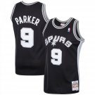 San Antonio Spurs #9 Tony Parker Black Mitchell & Ness Stitched