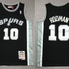 San Antonio Spurs #10 Dennis Rodman Black Hardod Classics Swingman