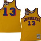 SAN FRANCISCO Warriors #13 Wilt Chamberlain  Yellow Gold 1962-63