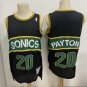 Seattle Supersonics #20 Gary Payton Black  SONICS