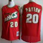 Seattle Supersonics #20 Gary Payton Red  Throwback