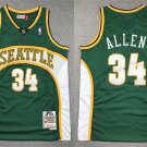 Seattle Supersonics #34 Ray Allen Mitchell & Ness Basketball Green