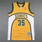 Seattle Supersonics #35 Kevin Durant Yellow  SEATTLE