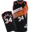 Suns #34 Charles Barkley Basketball  Black Throwback