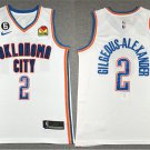Thunder #2 Shai Gilgeous Alexander Association  White Stitched