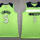 Timberlves #5 Anthony Edwards Green Stitched Basketball