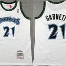 Timberlves #21 Kevin Garnett Mitchell & Ness 1997-98 Hardod Classics Swingman  White