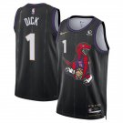 Toronto Raptors #1 Gradey Dick Black 2024 25 City Edition Stitched Basketball
