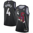 Toronto Raptors #4 Scottie Barnes Black 2024 25 City Edition Stitched Basketball