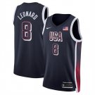 USA Basketball #8 Kawhi Leonard Navy 2024 Swingman Stitched