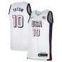 USA Basketball #10 Jayson Tatum White 2024 Swingman Stitched
