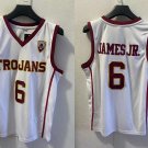 USC Trojans #6 Bronny James Jr. College Basketball  White
