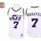 Utah Jazz #7 Pete Maravich Throwback White