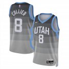 Utah Jazz #8 Isaiah Collier City Edition Stitched Basketball  Gray